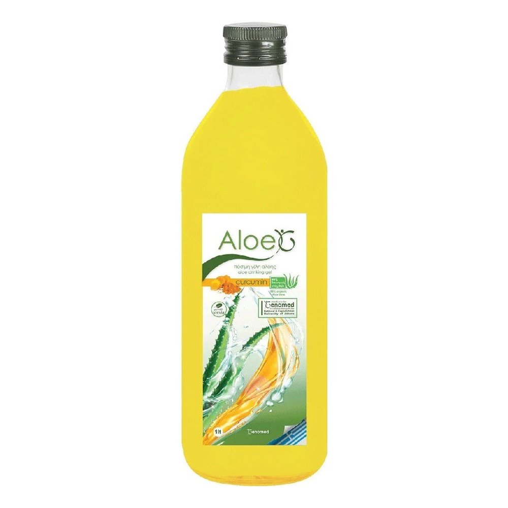 Genomed Aloe G Curcumin 100% Φυσικός Χυμός Κρητικής Αλόης Πόσιμο Τζελ με Κουρκουμά, 1000ml