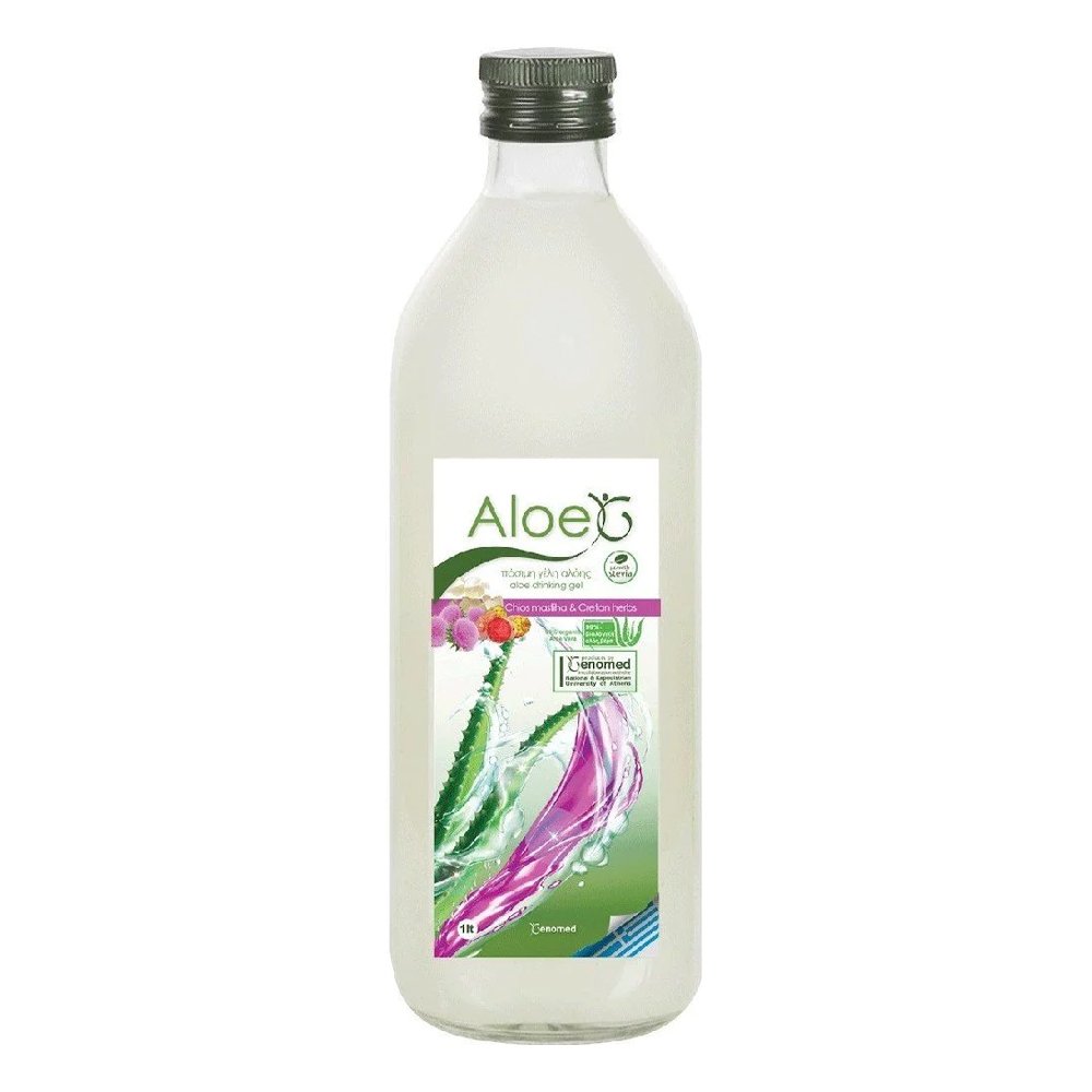 Genomed Aloe G 100% Φυσικός Χυμός Κρητικής Αλόης Πόσιμο Τζελ με Μαστίχα, 1000ml