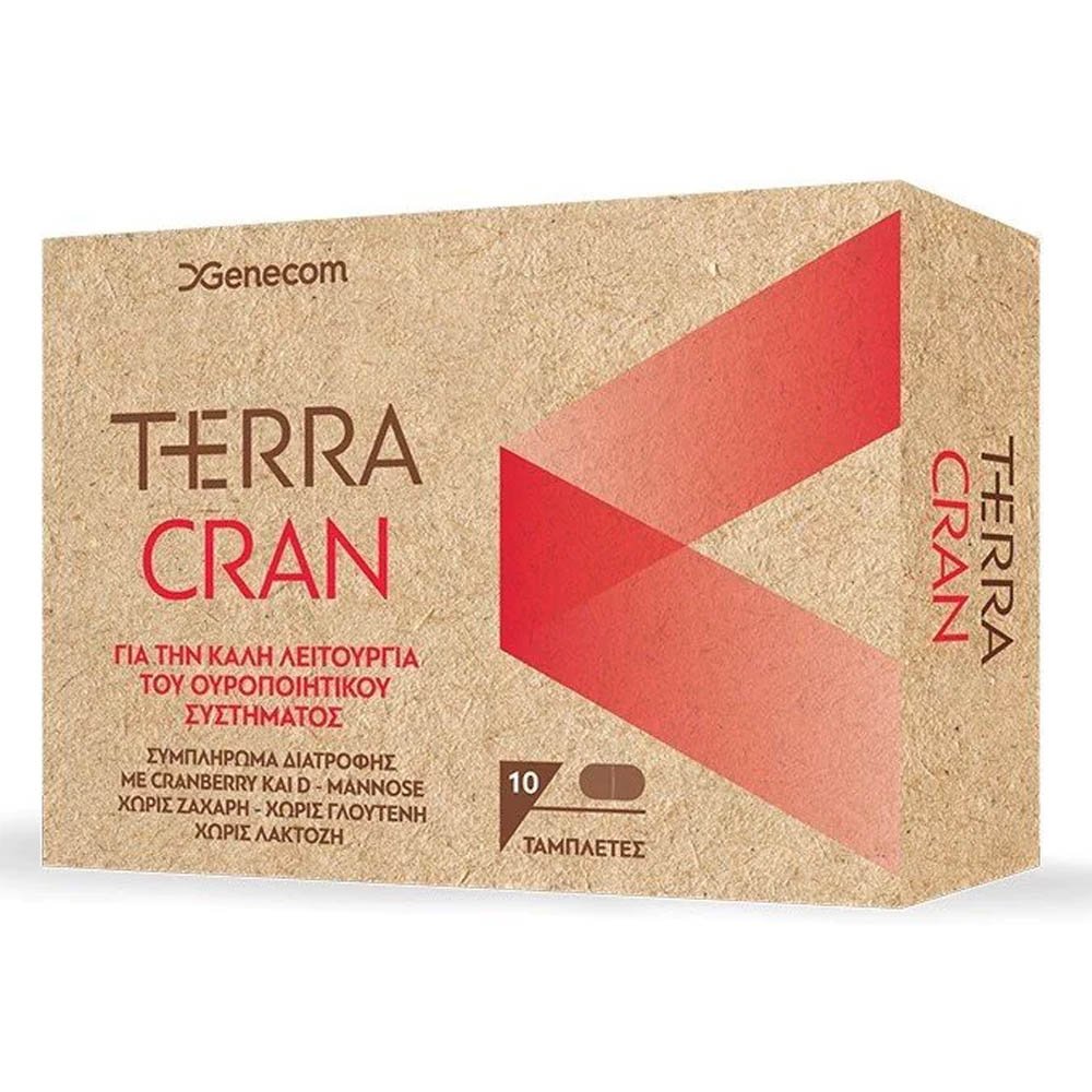 Genecom Terra Cran Συμπλήρωμα Διατροφής με Κράνμπερι για την Καλή Υγεία του Ουροποιητικού, 10 Ταμπλέτες