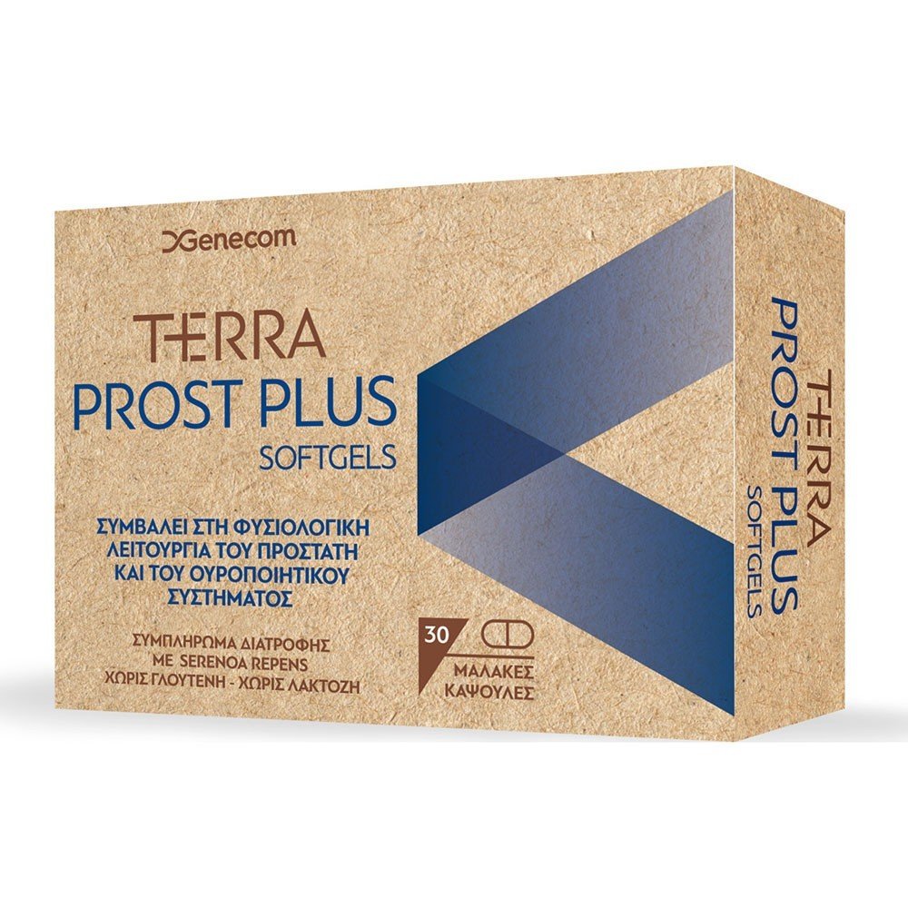 Genecom Terra Prost Plus Συμπλήρωμα Διατροφής για την Καλή Υγεία του Προστάτη, 30 Kάψουλες