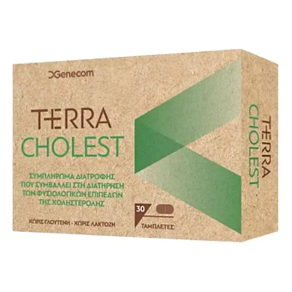 Genecom Terra Cholest για τη Διατήρηση των Φυσιολογικών Επιπέδων της Χοληστερόλης, 30tabs Genecom Terra Cholest για τη Διατήρηση των Φυσιολογικών Επιπέδων της Χοληστερόλης, 30tabs