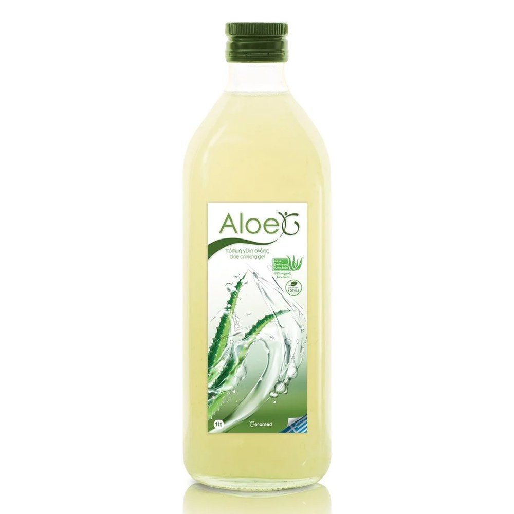 Genomed Aloe G 100% Φυσικός Χυμός Κρητικής Αλόης Πόσιμο Τζελ με Φυσική Γεύση, 1000ml