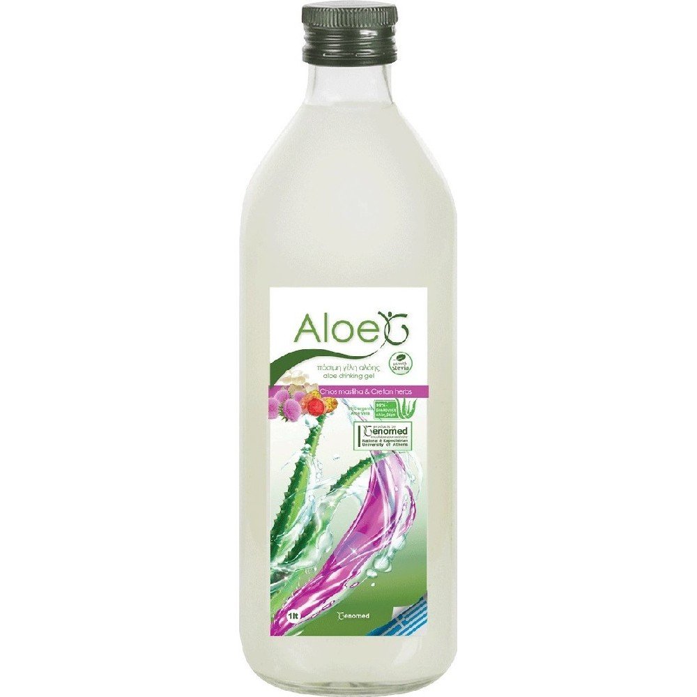 Genomed Aloe G 100% Φυσικός Χυμός Κρητικής Αλόης πόσιμο τζελ με μαστίχα 1000ml