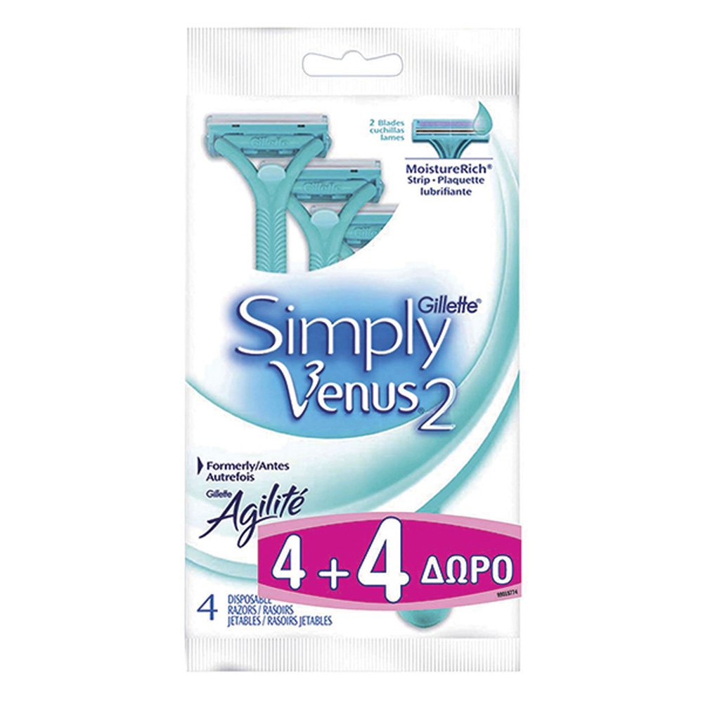 Gillette Simply Venus Ξυραφάκια Μιας Χρήσης, 8τμχ