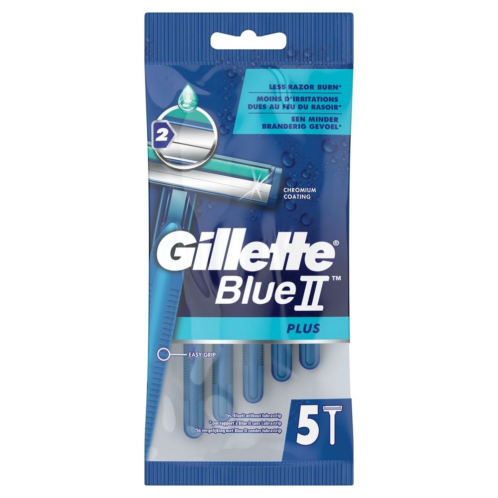 Gillette Blue II Plus Ανδρικά Ξυραφάκια μιας Χρήσης, 5τμχ