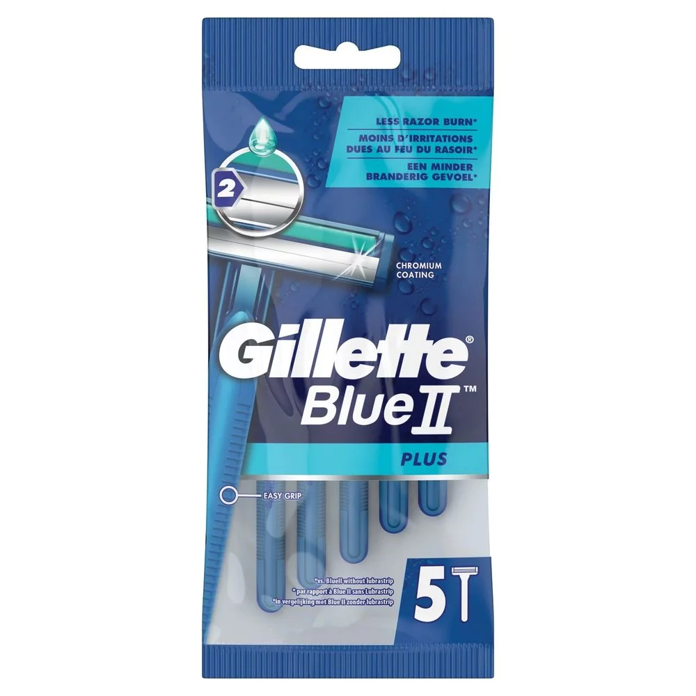 Gillette Blue II Plus Ανδρικά Ξυραφάκια μιας Χρήσης, 5τμχ Gillette Blue II Plus Ανδρικά Ξυραφάκια μιας Χρήσης, 5τμχ