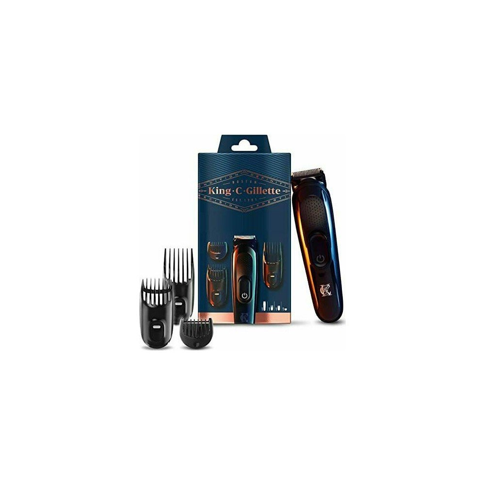 Gillette King C Beard Trimmer Ξυριστική Μηχανή Προσώπου Επαναφορτιζόμενη με 3 χτενάκια