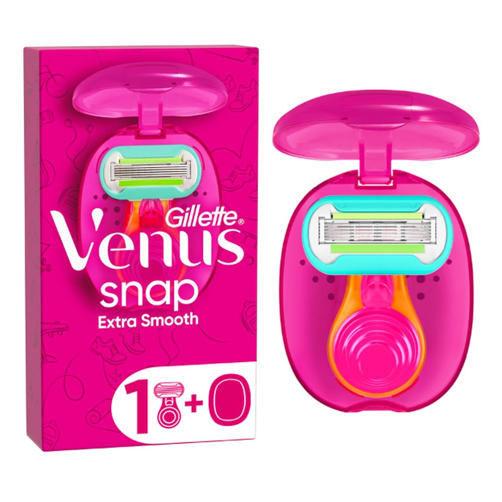Gillette Venus Snap Extra Smooth Ξυραφάκι Σώματος με Ανταλλακτική Κεφαλή 5 Λεπίδων & Λιπαντική Ταινία Cosmo Pink, 1σετ