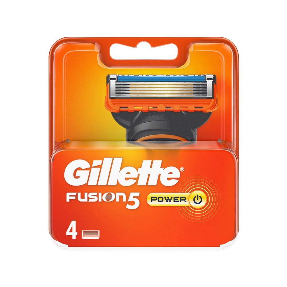 Gillette Fusion5 Power Ανταλλακτικές Κεφαλές Ξυρίσματος, 4τμχ