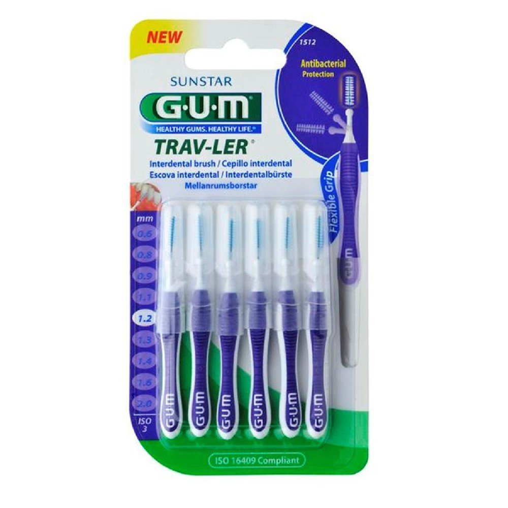 GUM Trav-ler Interdental Brush Μεσοδόντιο Βουρτσάκι 1.2mm