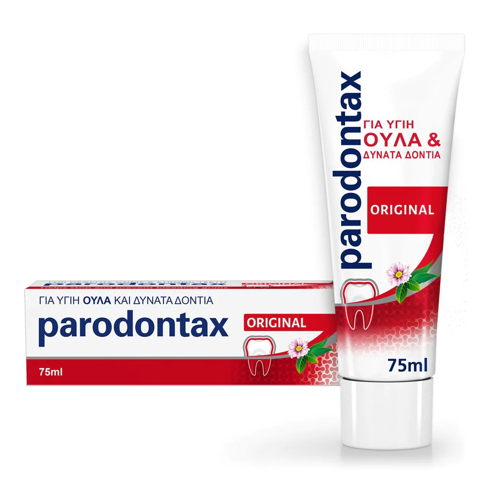 Parodontax Original με γεύση Μέντας και Τζίντζερ, Οδοντόκρεμα για Ούλα που Αιμοραγούν, 75ml Parodontax Original με γεύση Μέντας και Τζίντζερ, Οδοντόκρεμα για Ούλα που Αιμοραγούν, 75ml