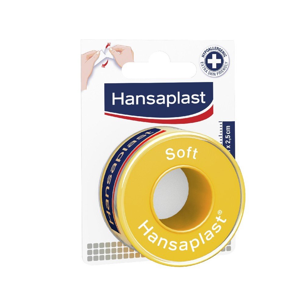 Hansaplast Αυτοκόλλητη Ταινία Στερέωσης Soft 5m x 2.5cm