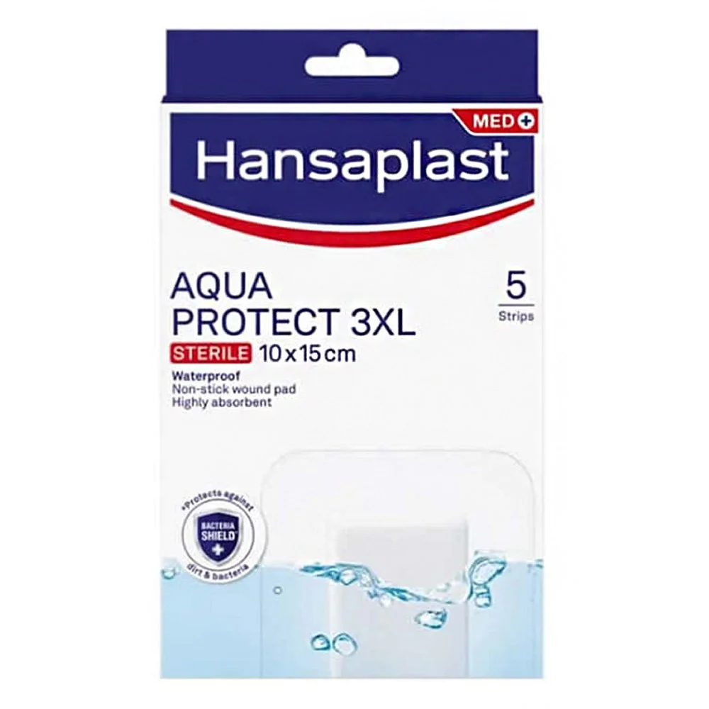 Hansaplast MED+ Aqua Protect 3XL Aδιάβροχα και Αποστειρωμένα Αυτοκόλλητα Επιθέματα Aqua, 5τμχ 