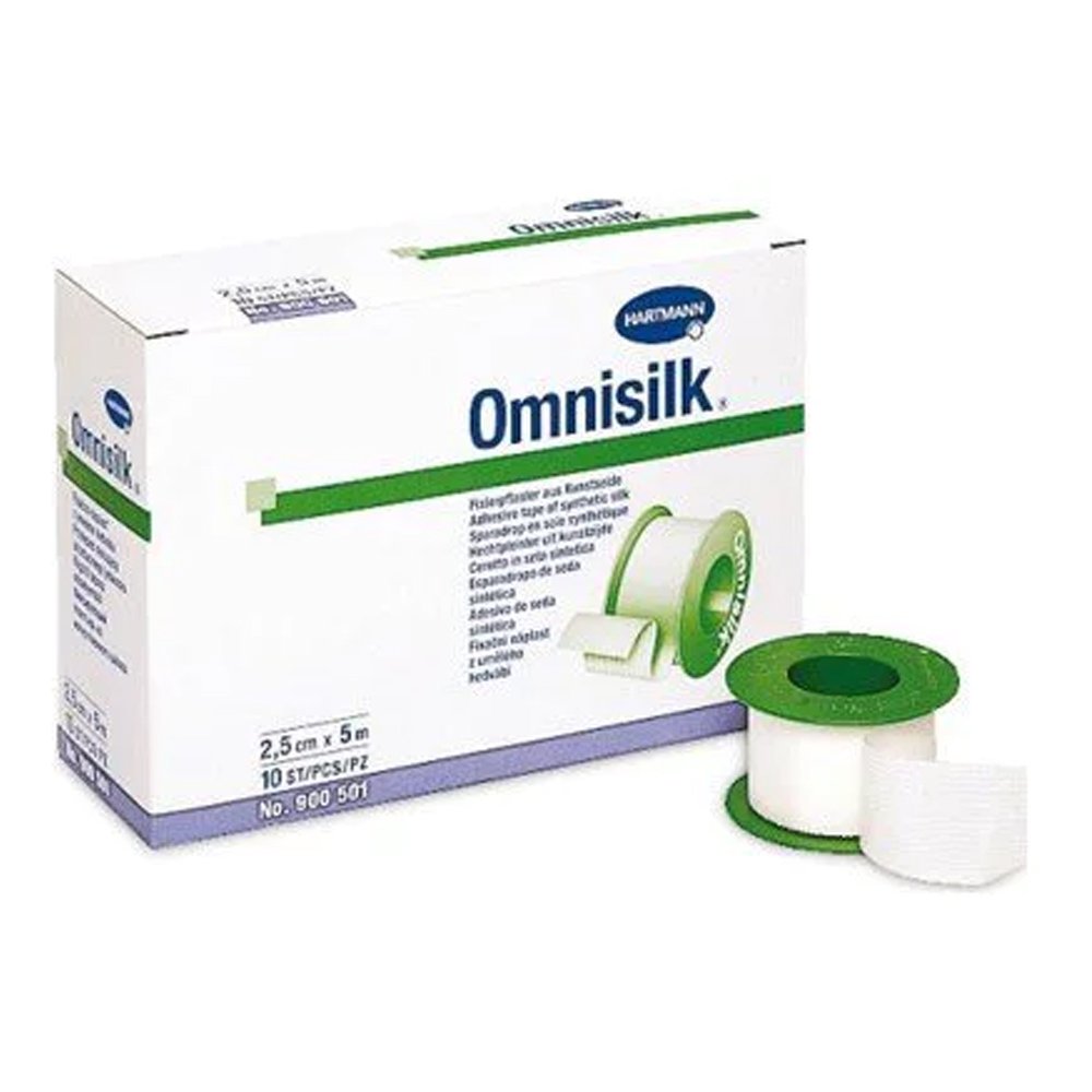 Hartmann Ταινίες αυτοκόλλητες από μετάξι Omnisilk 2,5cm x 5m Hartmann Ταινίες αυτοκόλλητες από μετάξι Omnisilk 2,5cm x 5m