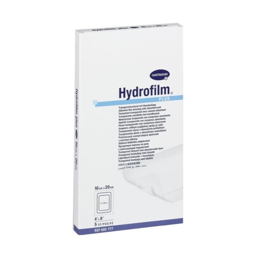 Hartmann Hydrofilm Plus 10x20cm Αυτοκόλλητο Διάφανο Επίθεμα 5τμχ