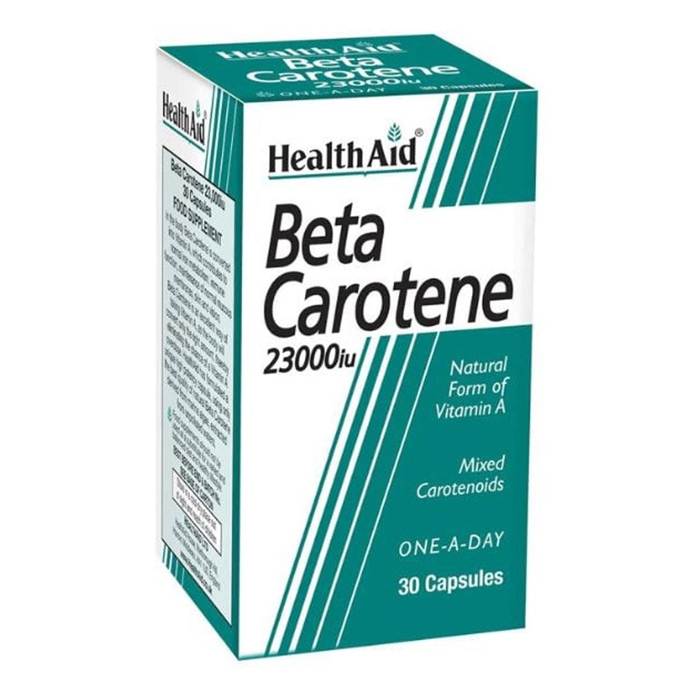 Health Aid Beta Carotene Βήτα Καροτίνη 23000 i.u, 30tabs