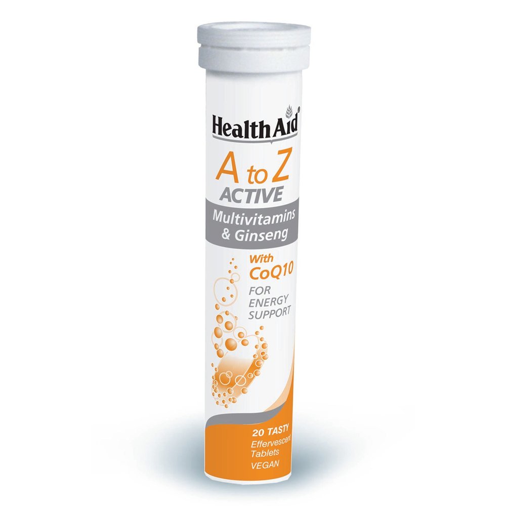 Health Aid A to Z Active Multivitamins & Ginseng CoQ10, 20 αναβράζοντα δισκία