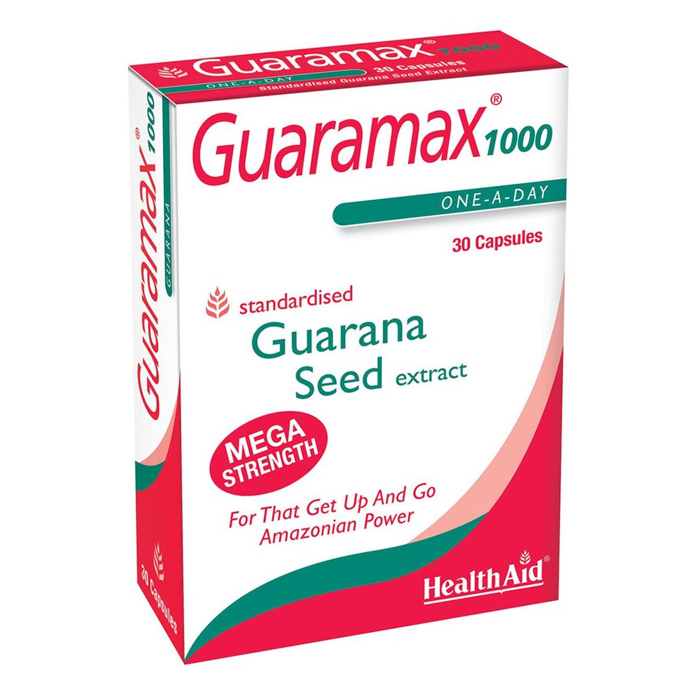Health Aid Guaramax 1000 250mg Συμπλήρωμα Διατροφής για Τόνωση και Αναζωογόνηση, 30caps