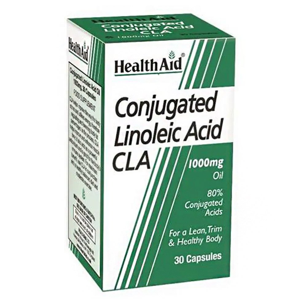 Health Aid CLA Conjugated Linoleic Acid 1000mg Συζευγμένο Λινολεϊκό Οξύ για Αδυνάτισμα, 30caps