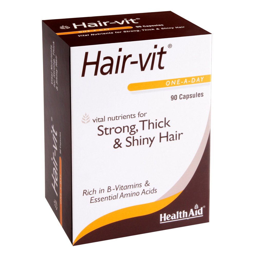 Health Aid Hair-Vit Συμπλήρωμα Διατροφής για Δυνατά Μαλλιά, 90caps