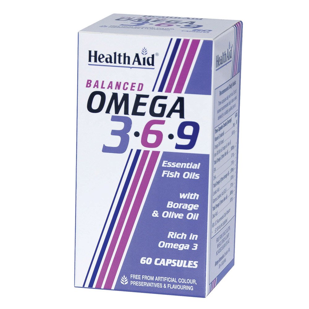 Health Aid Omega 3 - 6 - 9 Συμπλήρωμα Διατροφής Τριπλού Συνδυασμού για Πλήρη Κάλυψη σε Ωμέγα Λιπαρά, 60 caps