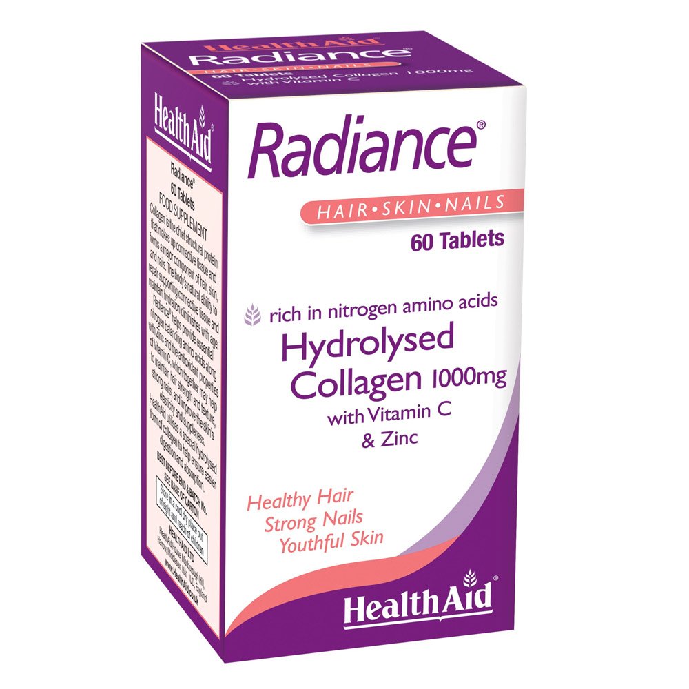 Health Aid Radiance 1000mg Hydrolysed Collagen 1000mg with Vit.C Συμπλήρωμα Διατροφής με Θαλάσσιο Κολλαγόνο, 60tabs