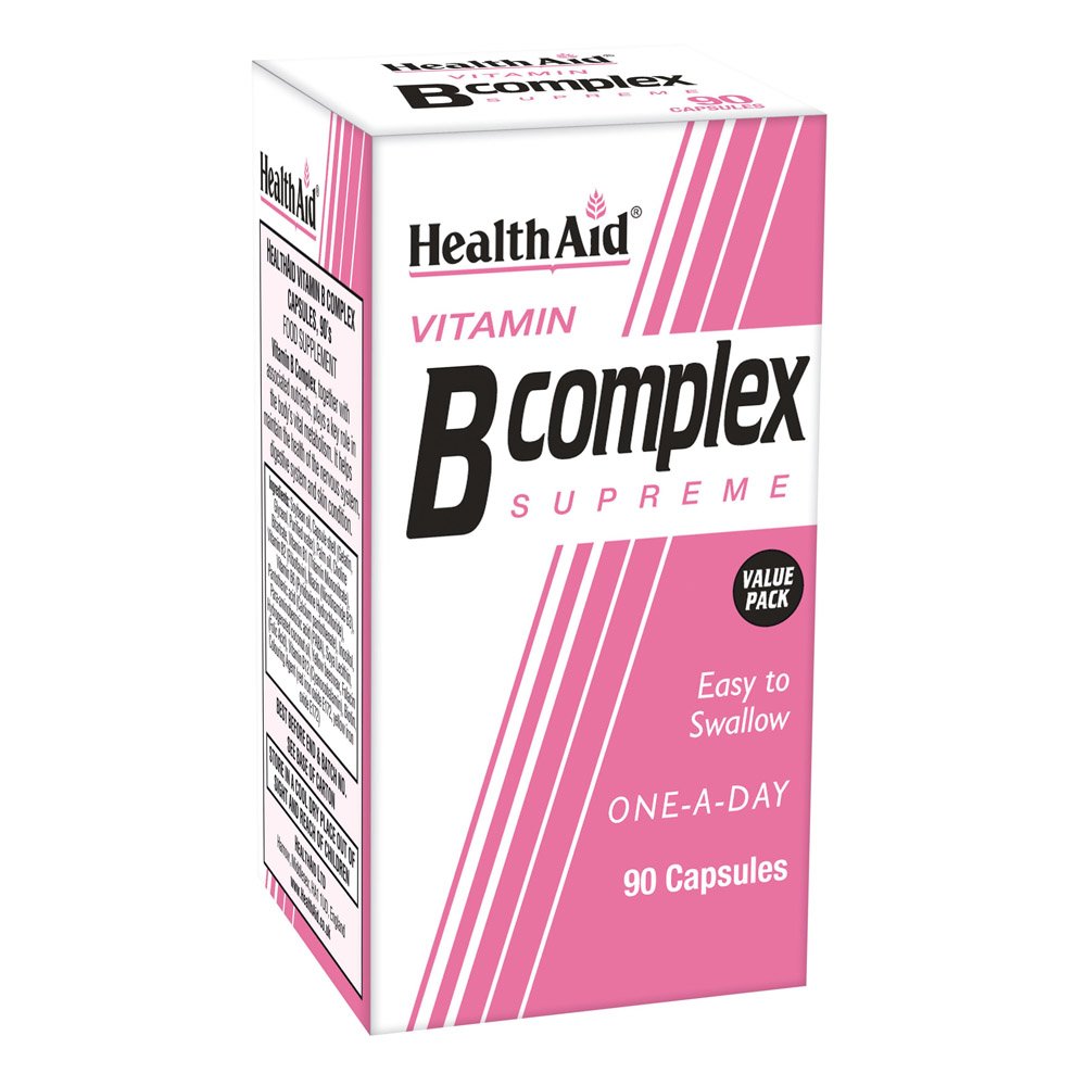 Health Aid Vitamin B Complex Σύμπλεγμα Βιταμινών Β, 90caps