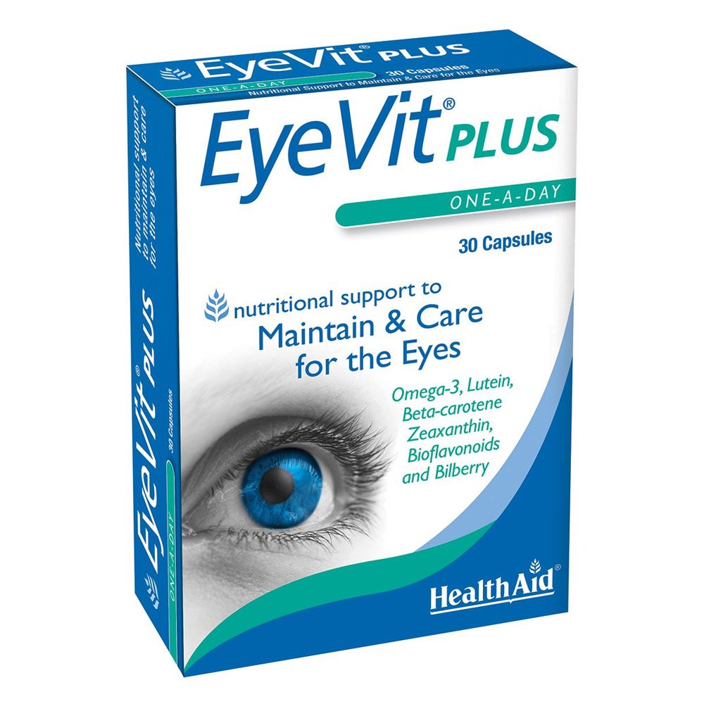 Health Aid EyeVit Plus Συμπλήρωμα Διατροφής για την Φροντίδα των Ματιών, 30caps