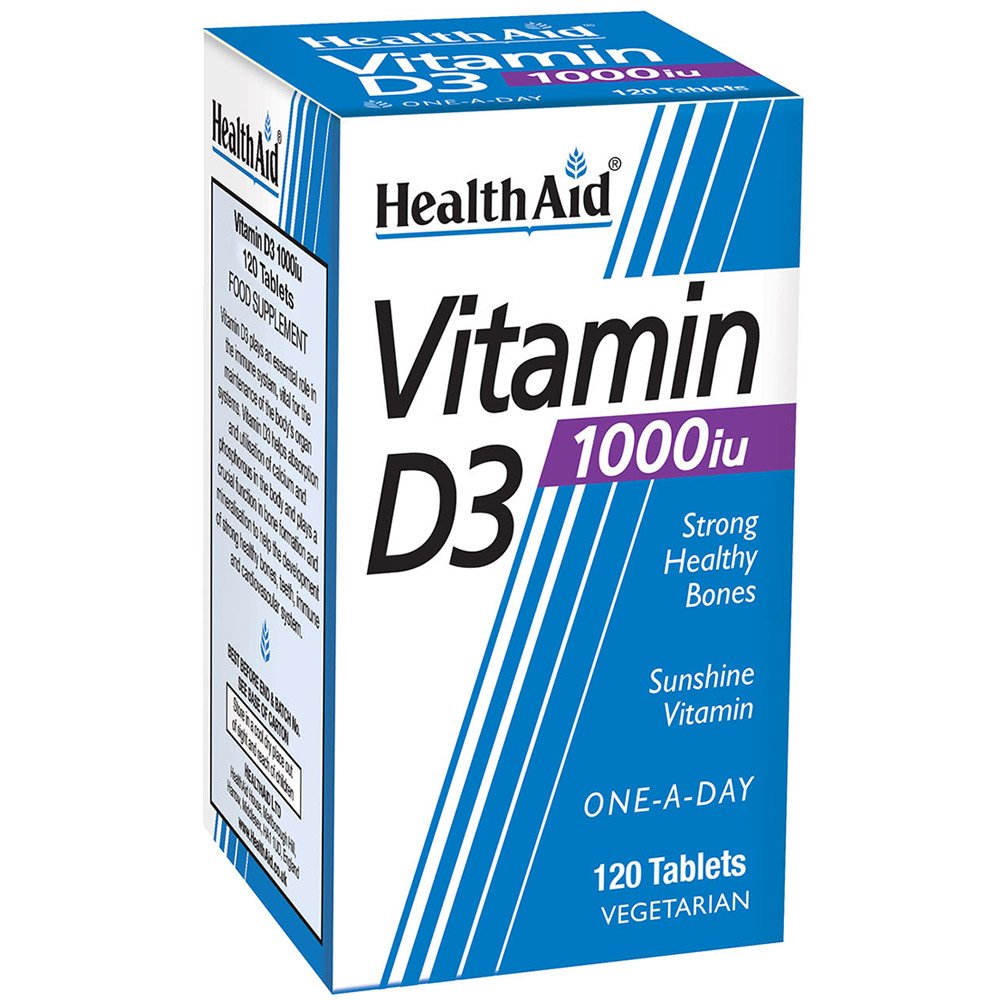Health Aid Vitamin D3 1000 i.u. Συμπλήρωμα Βιταμίνης D3, 120tabs