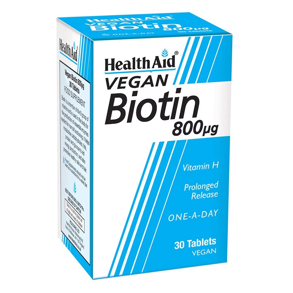 Health Aid Biotin 800mg Βιοτίνη, 30 ταμπλέτες
