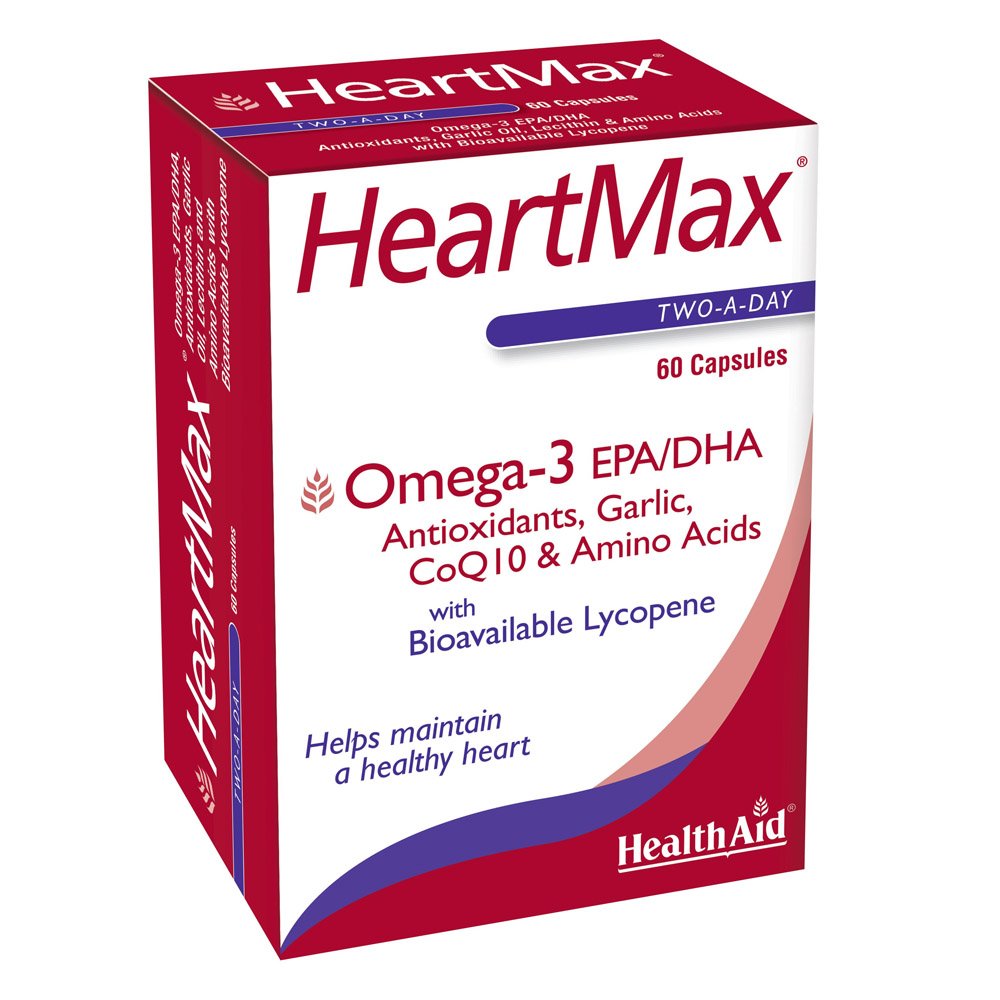 Health Aid Heartmax Συμπλήρωμα Διατροφής για Δυνατή Καρδιά, Καλό Κυκλοφορικό & Χαμηλή Χοληστερίνη, 60caps
