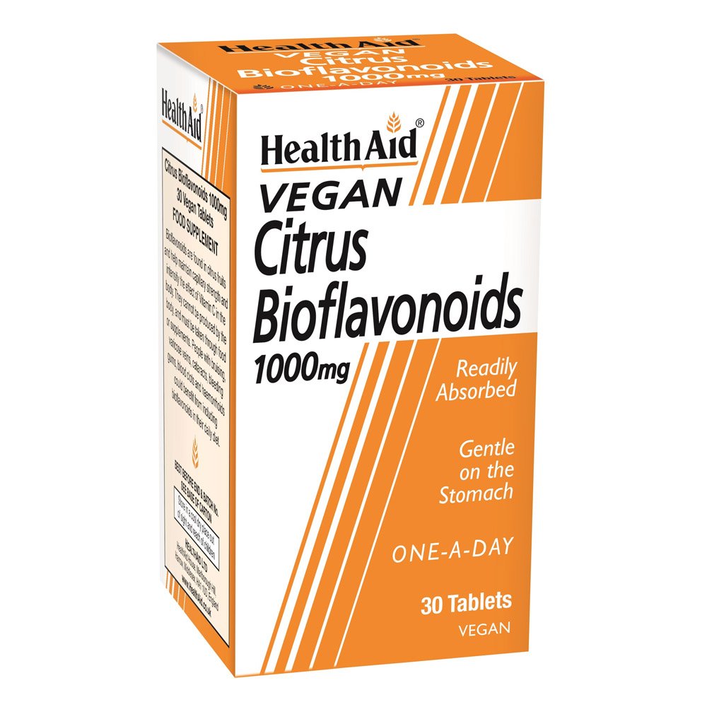 HealthAid Vegan Citrus Bioflavonoid 1000mg Συμπλήρωμα Διατροφής με Βιταμίνη C, 30 ταμπλέτες