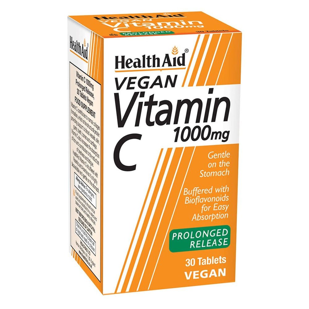 Health Aid Vitamin C 1000mg with Bioflavonoids Prolonged Release Βιταμίνη C με Βιοφλαβονοειδή, Βραδείας Αποδέσμευσης, 30 tabs