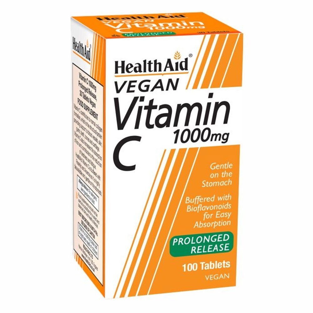 Health Aid Vitamin C 1000mg with Bioflavonoids Prolonged Release Βιταμίνη C με Βιοφλαβονοειδή, Βραδείας Αποδέσμευσης, 100 tabs