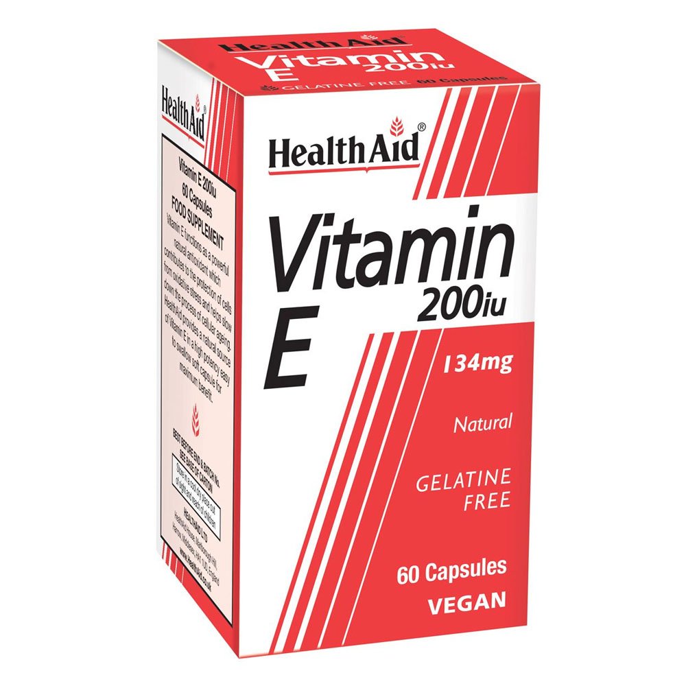 Health Aid Vitamin E 200iu Συμπλήρωμα Διατροφής με Φυσική Βιταμίνη Ε, 60caps