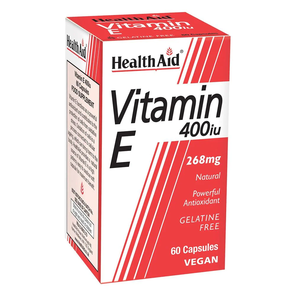Health Aid Vitamin E 400iu Vegetarian Βιταμίνη Ε 268mg, 60caps Health Aid Vitamin E 400iu Vegetarian Βιταμίνη Ε 268mg, 60caps