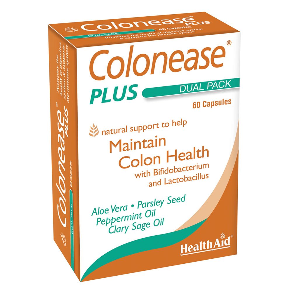 Health Aid Colonease Plus Συμπλήρωμα Διατροφής Προβιοτικών με Αλόη και Φυτικά Έλαια, 60caps