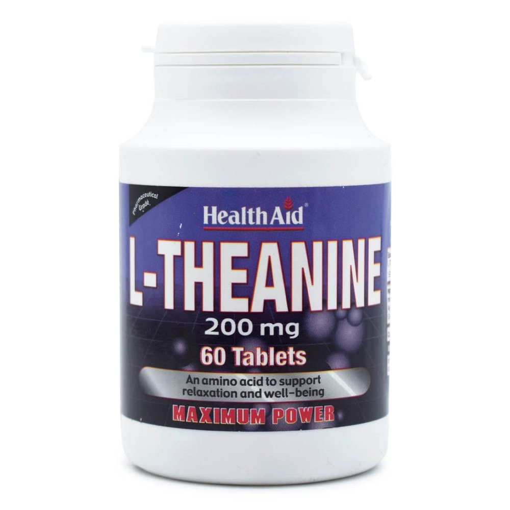 Health Aid L-Theanine 200mg Συμπλήρωμα Διατροφής Θειανίνης για την Υποστήριξη της Ηρεμίας του Νευρικού Συστήματος, 60Tabs