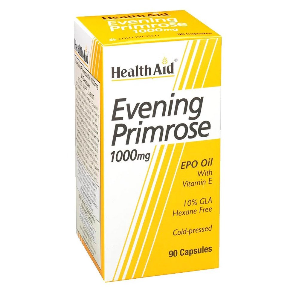 Health Aid Evening Primrose Oil 1000mg Συμπλήρωμα Διατροφής Έλαιο Νυχτολούλουδου για Ισορροπία και Ομορφιά, 90caps