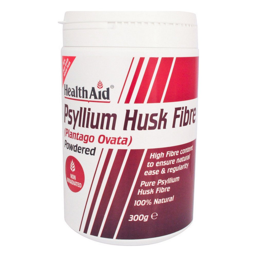 Health Aid Psyllium Husk Fibre Powder Συμπλήρωμα Διατροφής που Συμβάλει στην Κινητικότητα και την Ομαλή Λειτουργία του Εντέρου & της Πέψης, 300gr