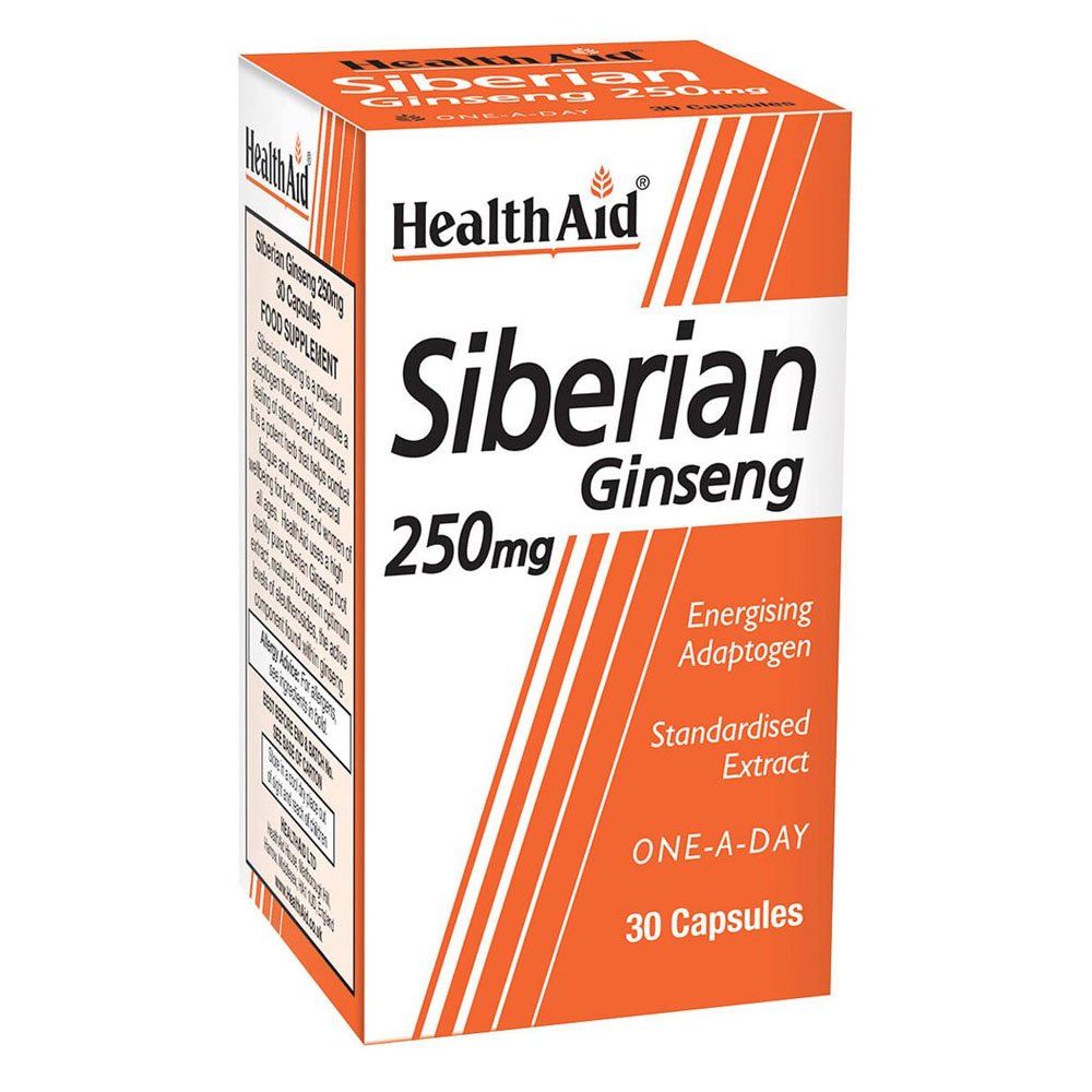 Health Aid Siberian Ginseng 250mg Συμπλήρωμα Διατροφής για Τόνωση του Ανοσοποιητικού, 30caps