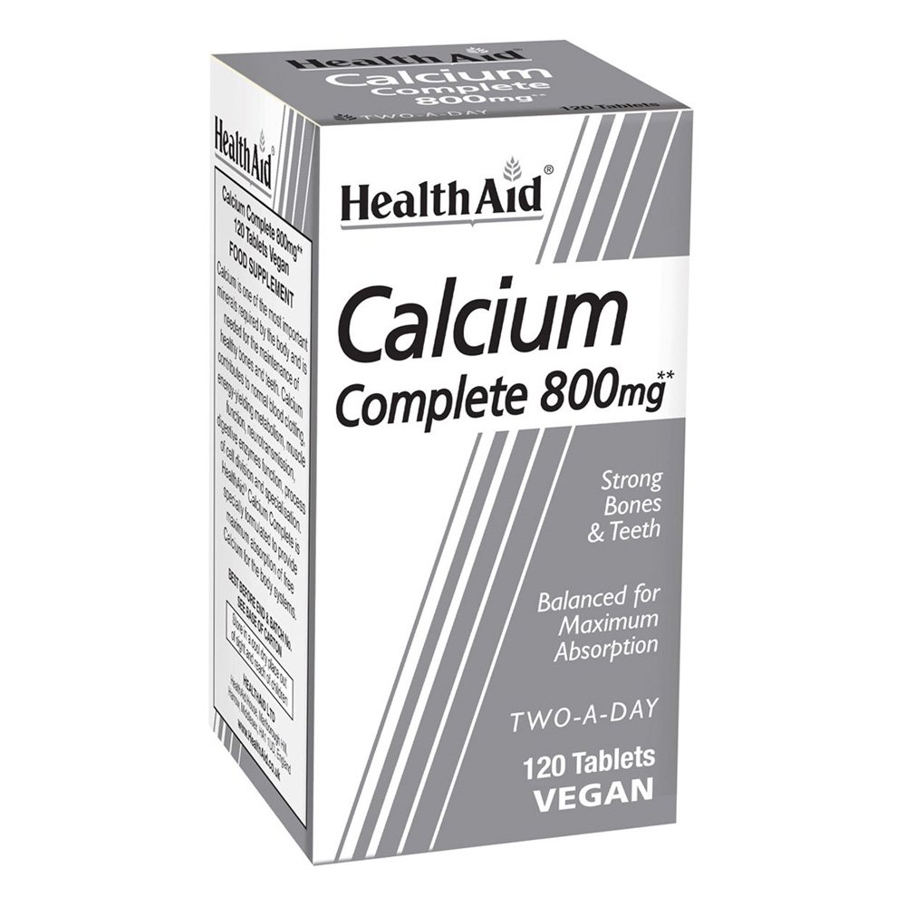 Health Aid Calcium Complete 800mg Συμπλήρωμα Διατροφής Ασβεστίου για Δυνατά Οστά και Δόντια, 120tabs