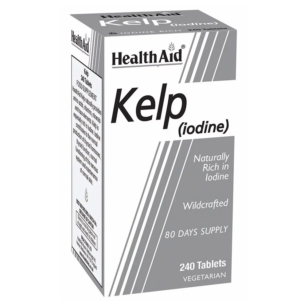 Health Aid Kelp lodine Συμπλήρωμα Διατροφής για Φυσική Λήψη Ιωδίου, 240tabs 
