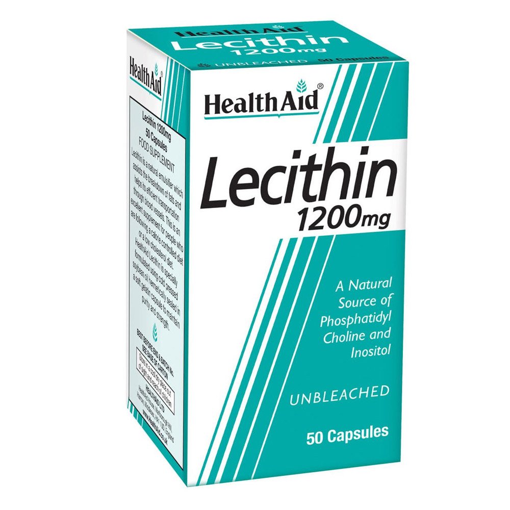 Health Aid Lecithin 1200 mg Συμπλήρωμα Φυσικής Λιποδιάλυσης με Λεκιθίνη, 50caps