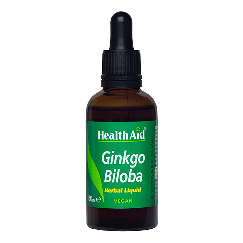Health Aid Ginkgo Biloba Herbal Liquid Συμπλήρωμα Διατροφής για Καλύτερη Μνήμη, 50ml