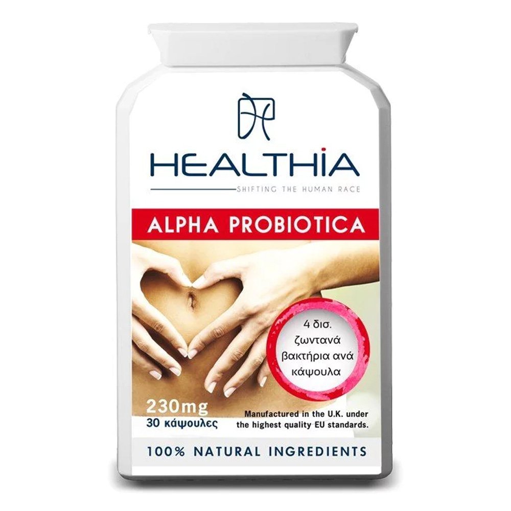 Healthia Alpha Probiotica 230mg Προβιοτικά για Δυσκοιλιότητα, 30caps