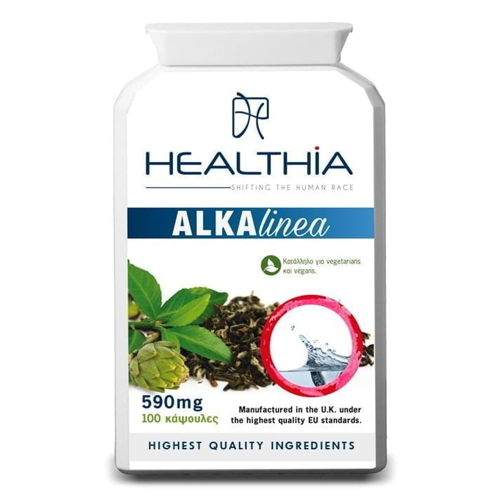 Healthia Alkalinea 590mg Συμπλήρωμα Διατροφής για Αλκαλοποίηση και Αποτοξίνωση του Οργανισμού, 100caps