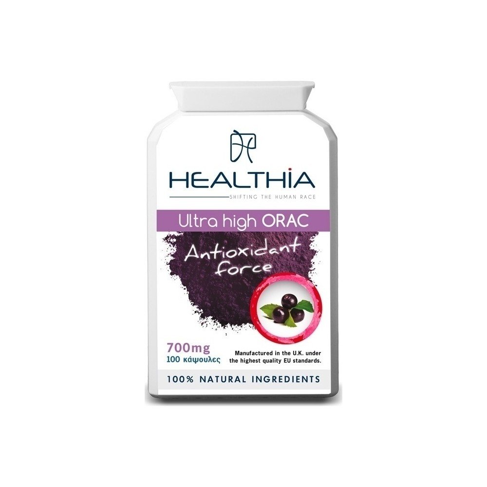 Healthia Ultra High Orac Antioxidant Force Πλούσιο σε Αντιοξειδωτικά 700mg 100 κάψουλες