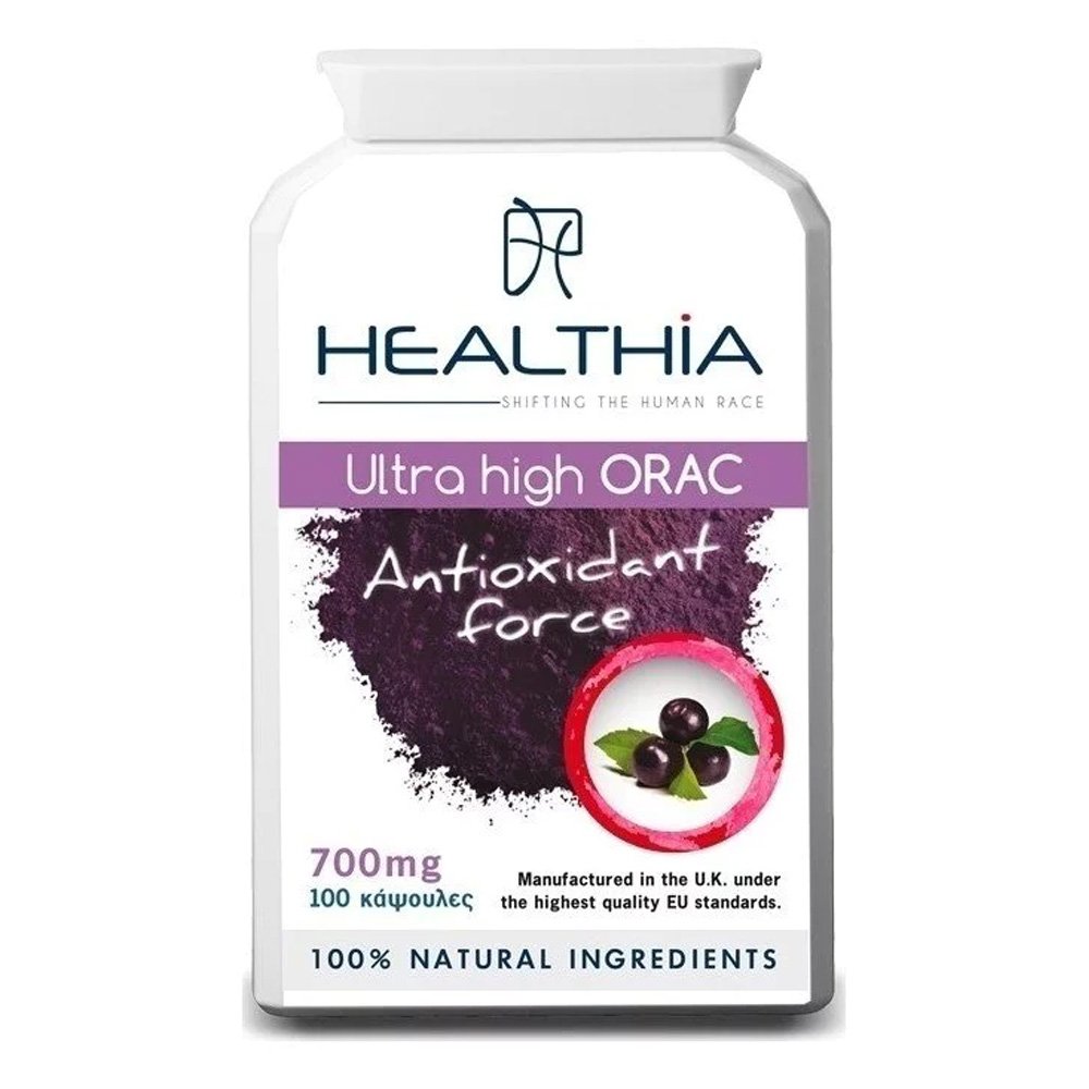 Healthia Ultra high ORAC 700mg Συμπλήρωμα Διατροφής για Προστασία από Ελεύθερες Ρίζες, 100 caps