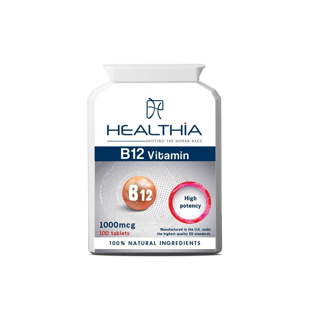 Healthia Vitamin B12 1000mcg, 100tabs